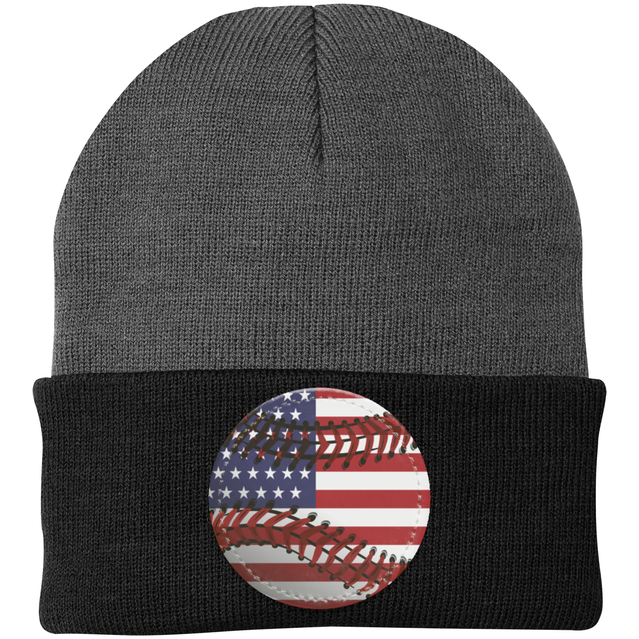 USA Baseball Knit Beanie - Patch