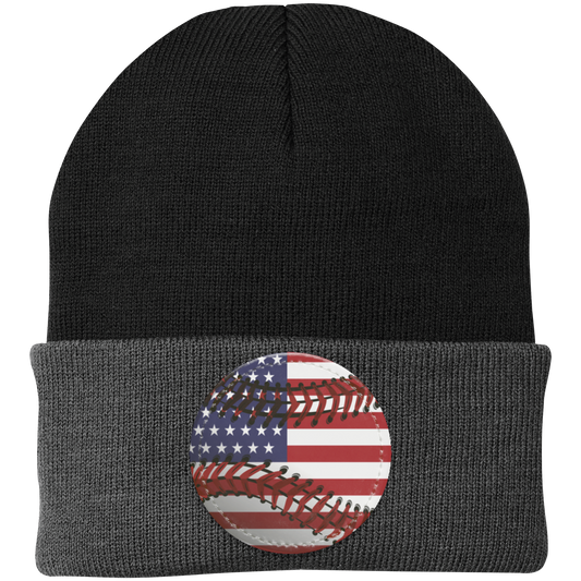 USA Baseball Knit Beanie - Patch